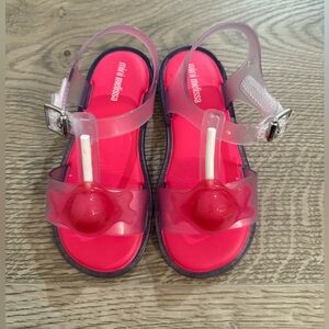 Mini Melissa Pink Lollipop Sandals - Toddler Size 10
